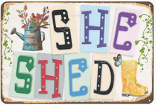 Load image into Gallery viewer, Metal sign - She Shed
