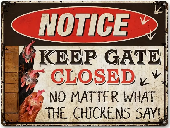 Metal sign - Keep the Gate Closed