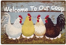 Load image into Gallery viewer, Metal sign - Welcome to our Coop
