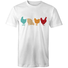 Load image into Gallery viewer, T-Shirt - 4 Chickens - plus sizes
