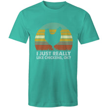 Load image into Gallery viewer, T-Shirt - I just really like Chickens - plus sizes
