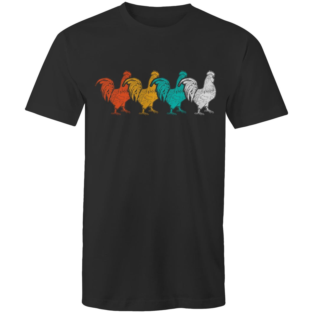 T-Shirt - 4 Roosters - plus sizes