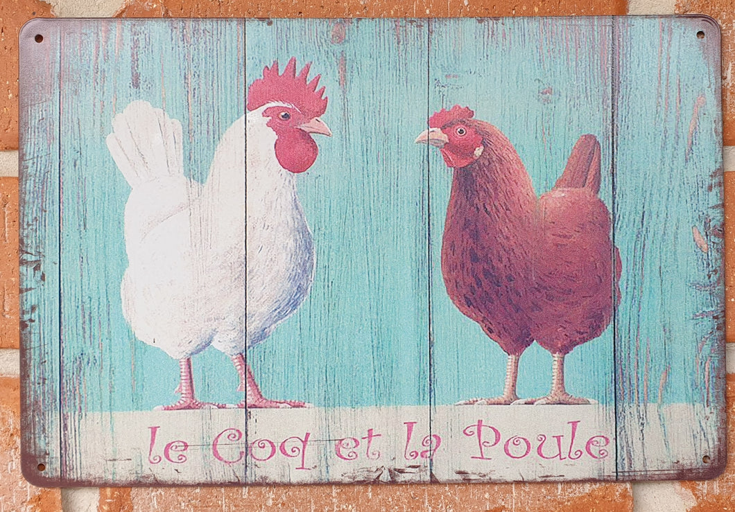 Metal sign - le Coq et la Poule