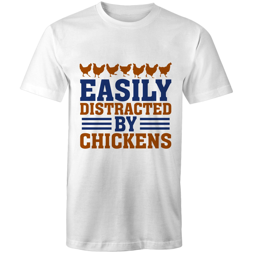 T-Shirt - Distracted by Chickens - plus sizes