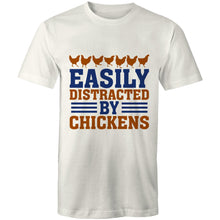 Load image into Gallery viewer, T-Shirt - Distracted by Chickens - plus sizes
