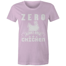 Load image into Gallery viewer, T-Shirt - Zero Clucks Chicken - Women&#39;s Tee
