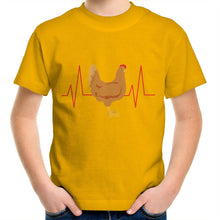 Load image into Gallery viewer, T-Shirt - Chicken Heartbeat - Kids Tee
