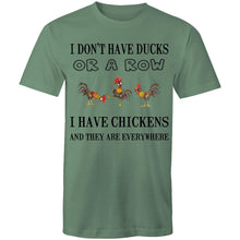 Load image into Gallery viewer, T-Shirt - Chickens Everywhere - plus sizes
