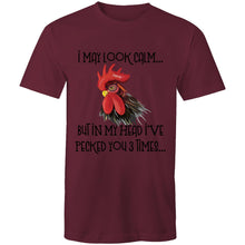 Load image into Gallery viewer, T-Shirt - I may look calm rooster - plus sizes
