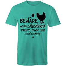 Load image into Gallery viewer, T-Shirt - Beware of the Chickens - plus sizes
