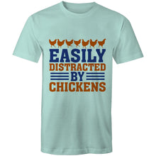 Load image into Gallery viewer, T-Shirt - Distracted by Chickens - plus sizes
