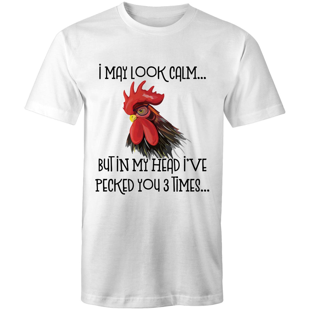 T-Shirt - I may look calm rooster - plus sizes