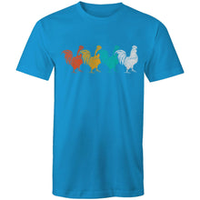 Load image into Gallery viewer, T-Shirt - 4 Roosters - plus sizes
