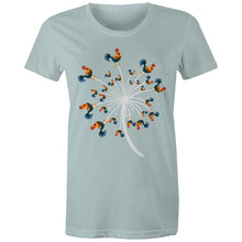 Load image into Gallery viewer, T-Shirt - Rooster Flower - Women&#39;s
