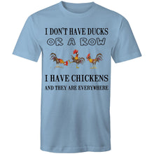 Load image into Gallery viewer, T-Shirt - Chickens Everywhere - plus sizes
