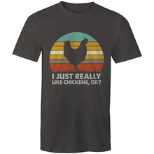 Load image into Gallery viewer, T-Shirt - I just really like Chickens - plus sizes
