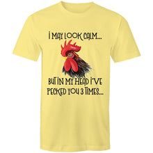 Load image into Gallery viewer, T-Shirt - I may look calm rooster - plus sizes
