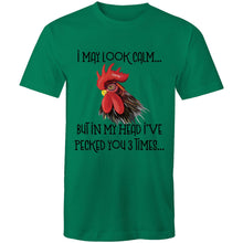 Load image into Gallery viewer, T-Shirt - I may look calm rooster - plus sizes
