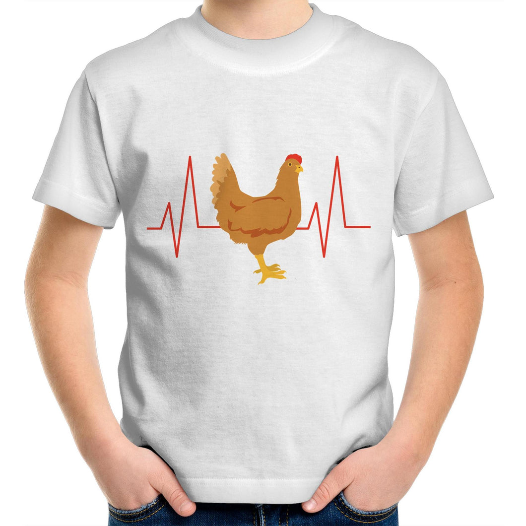 T-Shirt - Chicken Heartbeat - Kids Tee