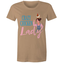 Load image into Gallery viewer, T-Shirt - Crazy Chicken Lady too - Women&#39;s
