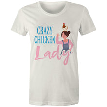 Load image into Gallery viewer, T-Shirt - Crazy Chicken Lady too - Women&#39;s
