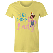 Load image into Gallery viewer, T-Shirt - Crazy Chicken Lady too - Women&#39;s
