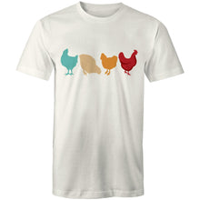 Load image into Gallery viewer, T-Shirt - 4 Chickens - plus sizes
