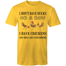 Load image into Gallery viewer, T-Shirt - Chickens Everywhere - plus sizes
