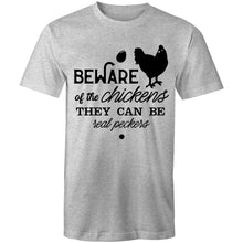 Load image into Gallery viewer, T-Shirt - Beware of the Chickens - plus sizes
