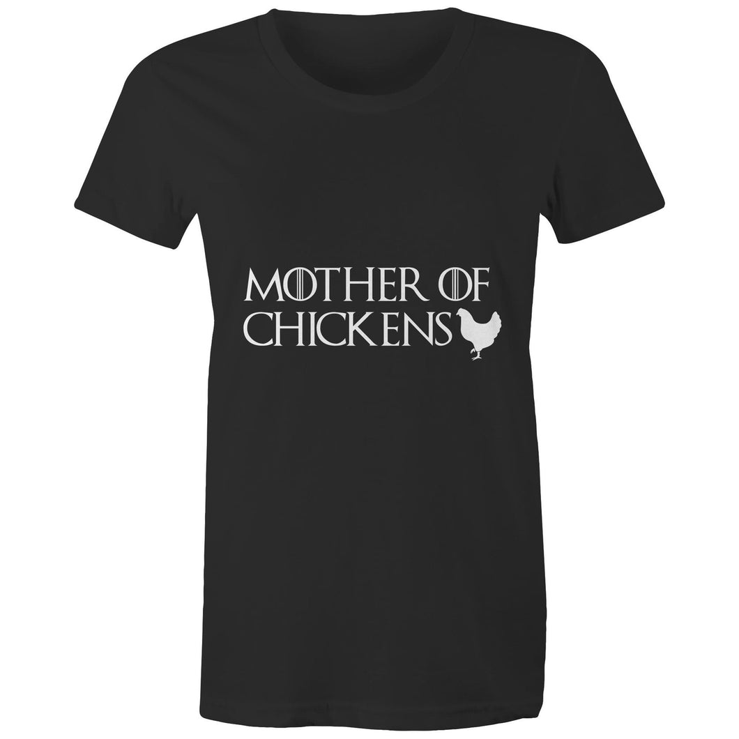 T-Shirt - Mother of Chickens - Women's (White text)