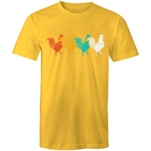 Load image into Gallery viewer, T-Shirt - 4 Roosters - plus sizes
