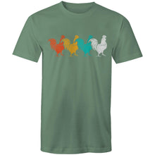 Load image into Gallery viewer, T-Shirt - 4 Roosters - plus sizes
