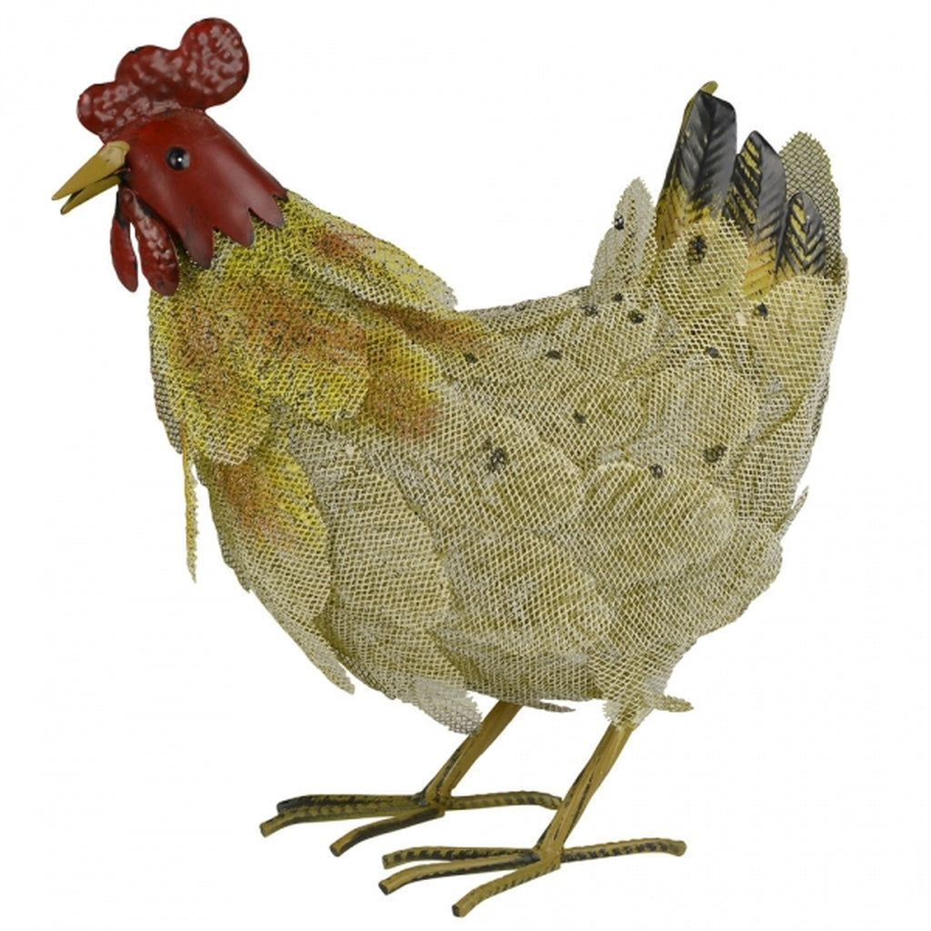 Figurine - Metal Feathered Hen