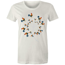 Load image into Gallery viewer, T-Shirt - Rooster Flower - Women&#39;s
