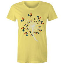 Load image into Gallery viewer, T-Shirt - Rooster Flower - Women&#39;s
