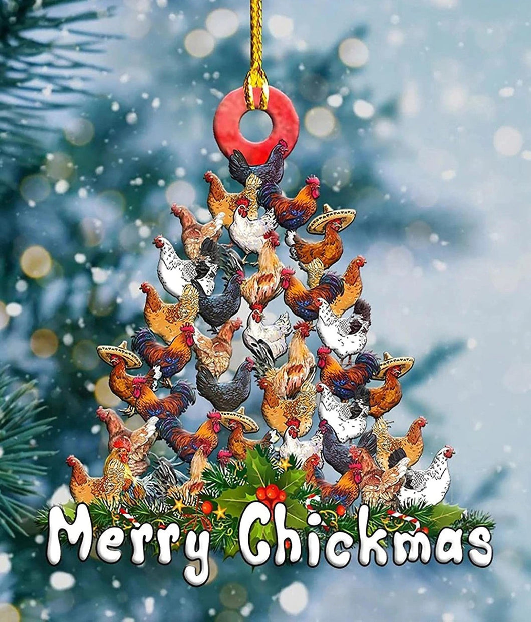 Christmas decoration - Merry Chickmas!