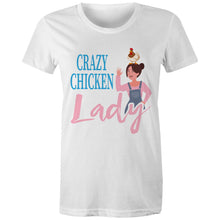 Load image into Gallery viewer, T-Shirt - Crazy Chicken Lady too - Women&#39;s
