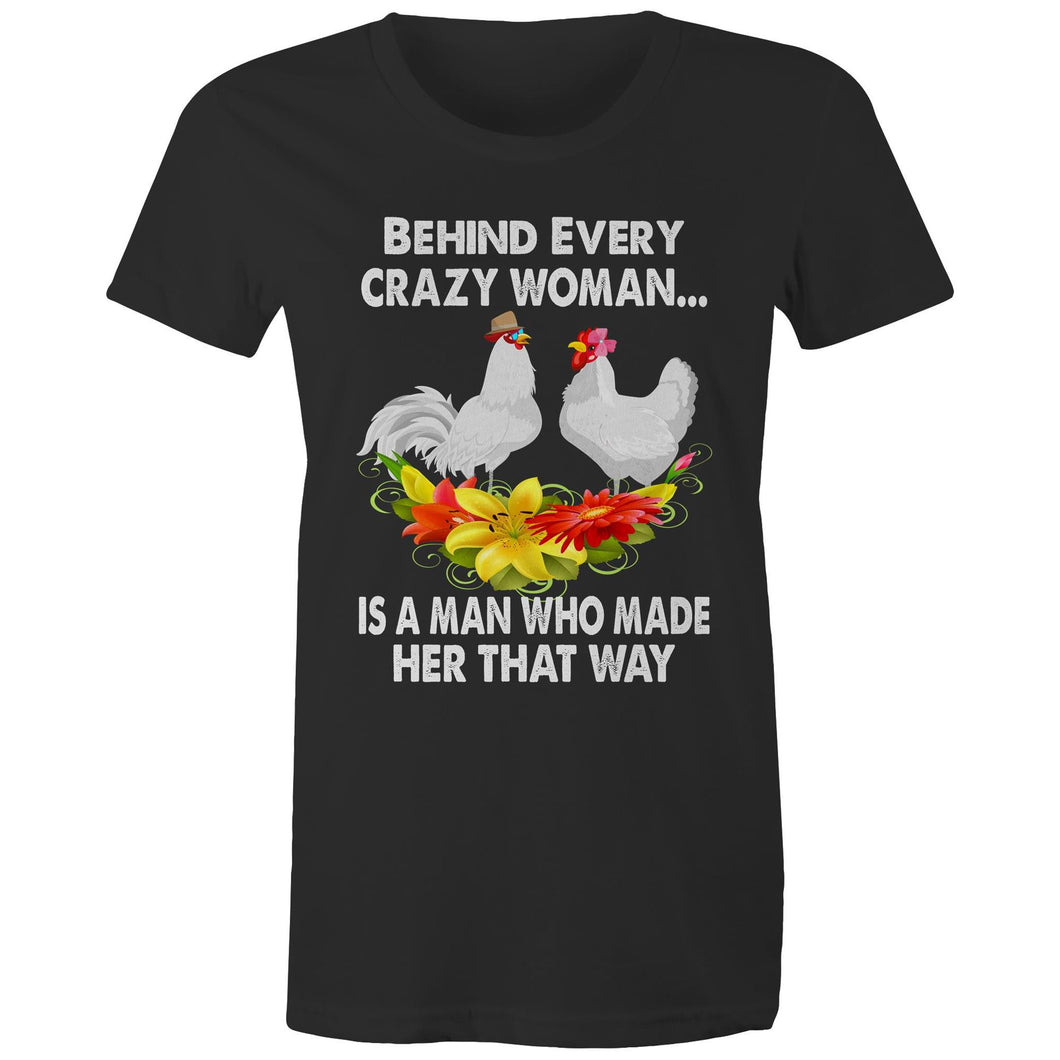 T-Shirt - Crazy Woman - Women's