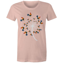 Load image into Gallery viewer, T-Shirt - Rooster Flower - Women&#39;s
