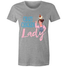 Load image into Gallery viewer, T-Shirt - Crazy Chicken Lady too - Women&#39;s
