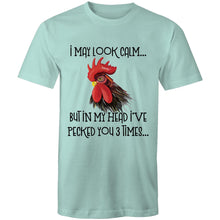 Load image into Gallery viewer, T-Shirt - I may look calm rooster - plus sizes
